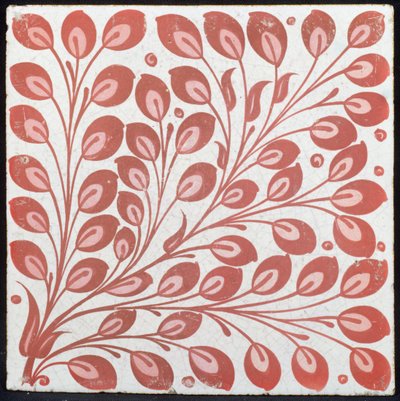 Tile with foliate design by William de Morgan